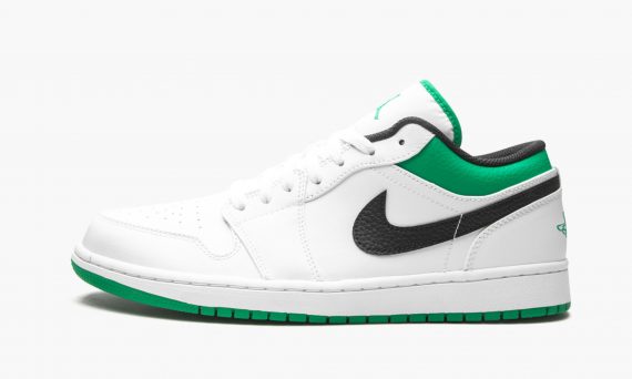 Air Jordan 1 Low White Lucky Green Black