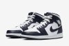 Air Jordan 1 Mid In Navy And Gold