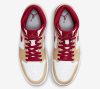 Air Jordan 1 Mid White-Cardinal Red-Light Curry