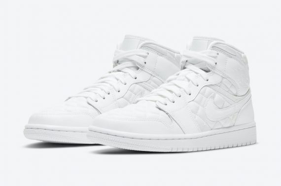 Air Jordan 1 Mid SE White Quilted