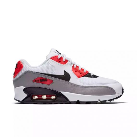 Air Max 90 White Black-Dust-Solar Red