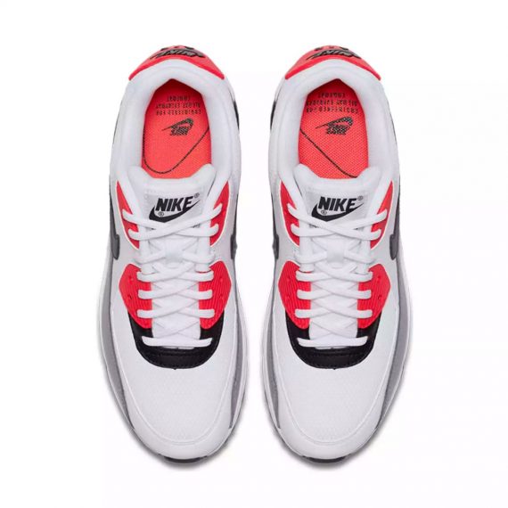 Air Max 90 White Black-Dust-Solar Red