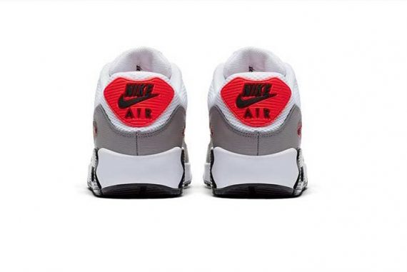 Air Max 90 White Black-Dust-Solar Red