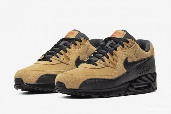 Air Max 90 Wheat Suede Black