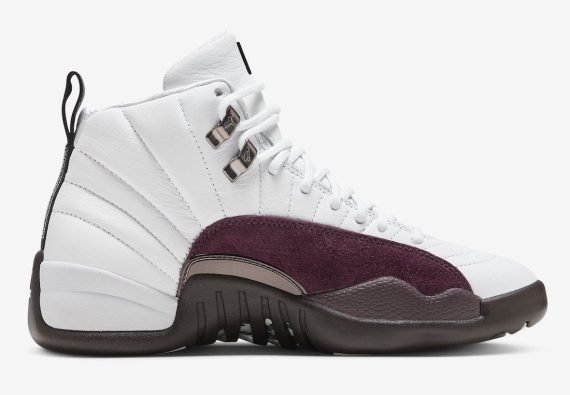 A Ma Mani??re x Air Jordan 12 White Burgundy Crush