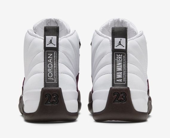 A Ma Mani??re x Air Jordan 12 White Burgundy Crush