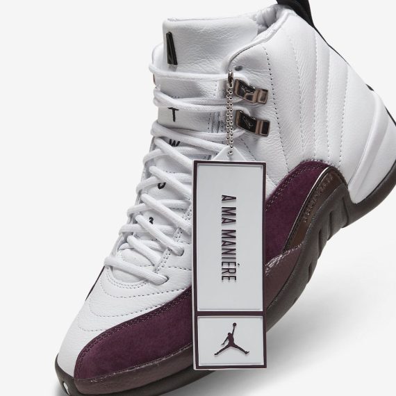 A Ma Mani??re x Air Jordan 12 White Burgundy Crush