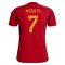 2022 Alvaro Morata #7 Spain Home Jersey
