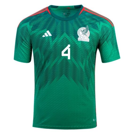 2022 Edson Alvarez #4 Mexico Home Jersey