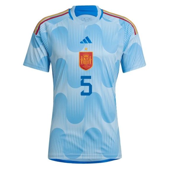 2022 Sergio Busquets #5 Spain Away Jersey