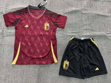 2024 Belgium National Team Home Football Shirt Kids Size Suit