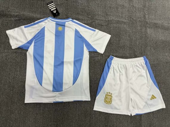 2024 Argentina National Team Home Football Shirt Kids Size Suit