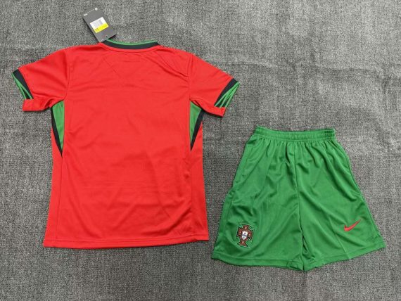 2024 Portugal Home Football Shirt Kids Size Suit