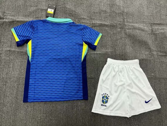 2024 Brazil Away Football Shirt Kids Size Suit