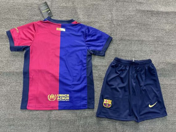 2024/2025 Barcelona Home Football Shirt Kids Size Suit