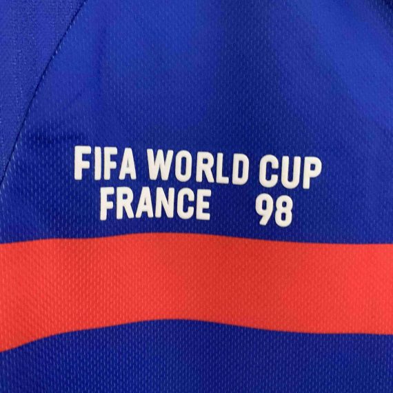 1998 Retro Long Sleeve France Home Football Shirt
