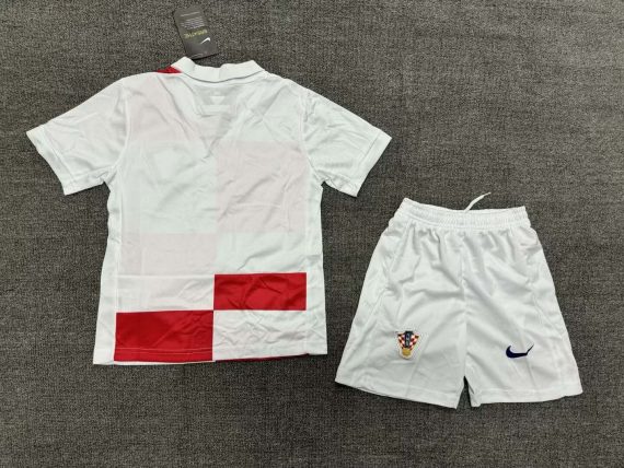 2024 Croatia National Team Home Football Shirt Kids Size Suit