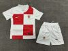 2024 Croatia National Team Home Football Shirt Kids Size Suit