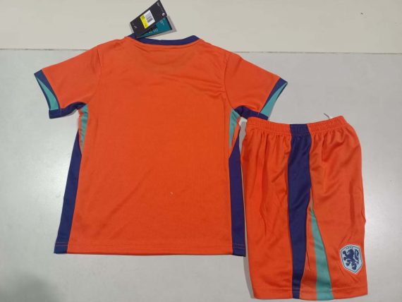 2024 Netherlands Home Football Shirt Kids Size Suit