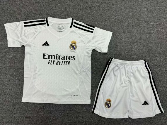 2024/2025 Real Madrid Home Football Shirt Kids Size Suit