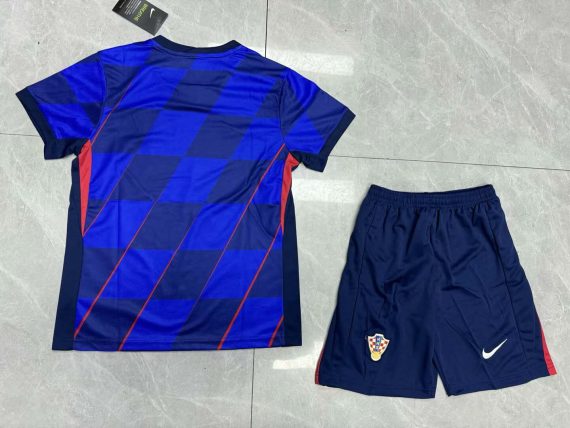 2024 Croatia National Team Away Football Shirt Kids Size Suit