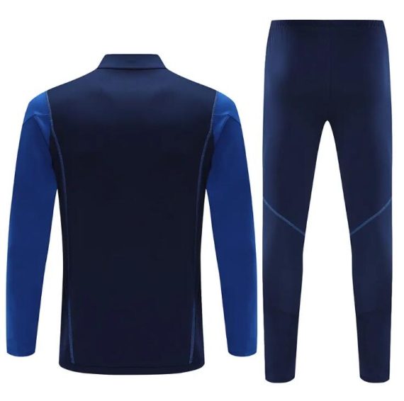 Manchester United Long Zipped Jacket Royal Blue Set