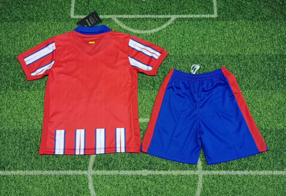 24/25 Atletico Madrid Home Soccer Jersey Kids Size Suit