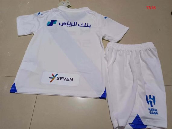 23/24 Al-Hilal Saudi Away Football Shirt Kids Size Suit