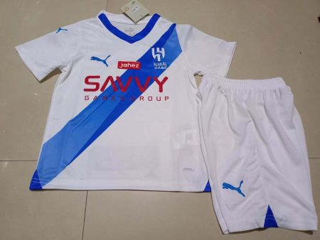 23/24 Al-Hilal Saudi Away Football Shirt Kids Size Suit