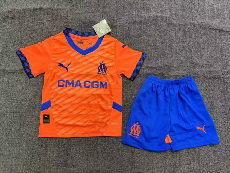 24/25 Olympique de Marseille Third Away Football Shirt Kids Size Suit