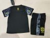 2024 Brazil Special Edition Jesus Black Gray Soccer Jersey Kids Size Suit