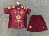 24/25 Roma Home Soccer Jersey Kids Size Suit