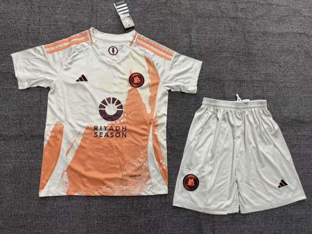 24/25 Roma Away Soccer Jersey Kids Size Suit