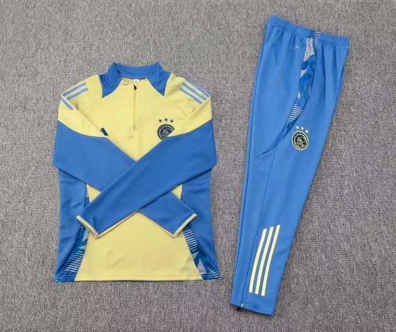 24/25 Ajax Half-Pull Training Suit Yellow Football Shirt Set