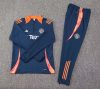 24/25 Manchester United Half-Pull Training Suit Royal blue Football Shirt Set