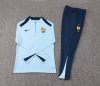 2024 France Half-Pull Training Suit Baby blue Football Shirt Set