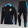2024 Argentina Half-Pull Training Suit Black Football Shirt Set