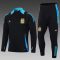 2024 Argentina Half-Pull Training Suit Black Football Shirt Set