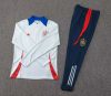 2024 Spain Half-Pull Training Suit Baby blue Football Shirt Set