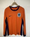 2024 Long Sleeve Netherlands National Team Home Football Shirt