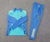 24/25 Ajax Half-Pull Training Suit Baby blue Football Shirt Set