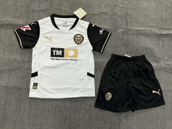 24/25 Valencia Home Football Shirt Kids Size Suit