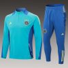 24/25 Ajax Half-Pull Training Suit Baby blue Football Shirt Set