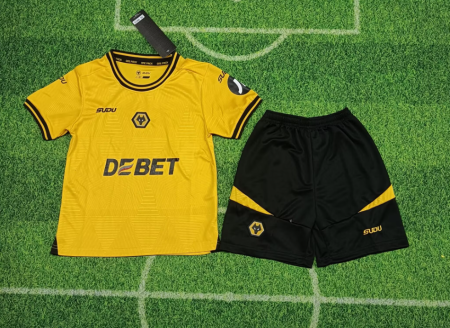 24/25 Wolverhampton Wanderers Home Football Shirt Kids Size Suit