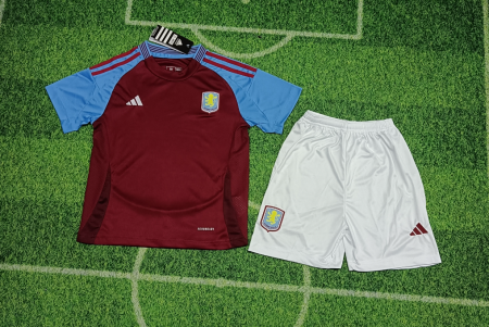 24/25 Aston Villa Home Football Shirt Kids Size Suit