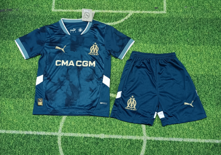 24/25 Marseille Away Football Shirt Kids Size Suit