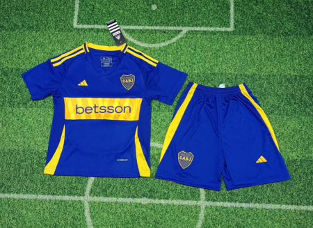 24/25 Boca Juniors Home Football Shirt Kids Size Suit