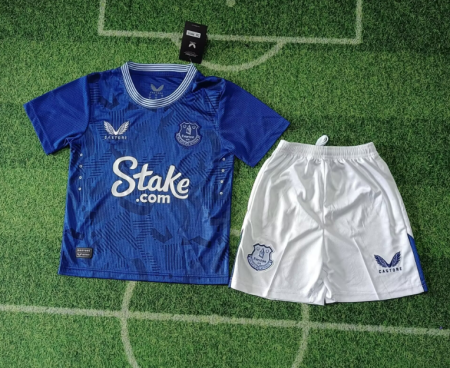 24/25 Everton Home Football Shirt Kids Size Suit