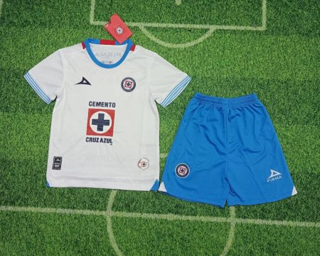 24/25 Cruz Azul Away Football Shirt Kids Size Suit