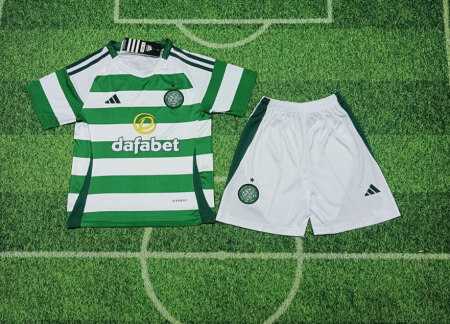 24/25 Celtic Home Football Shirt Kids Size Suit